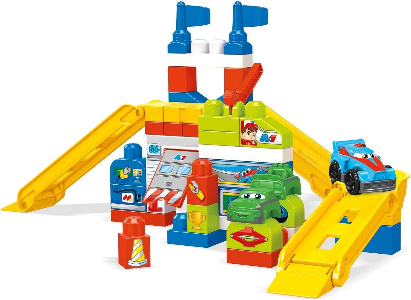 Fisher Price Mega Bloks - Rice car garaža 60 delova