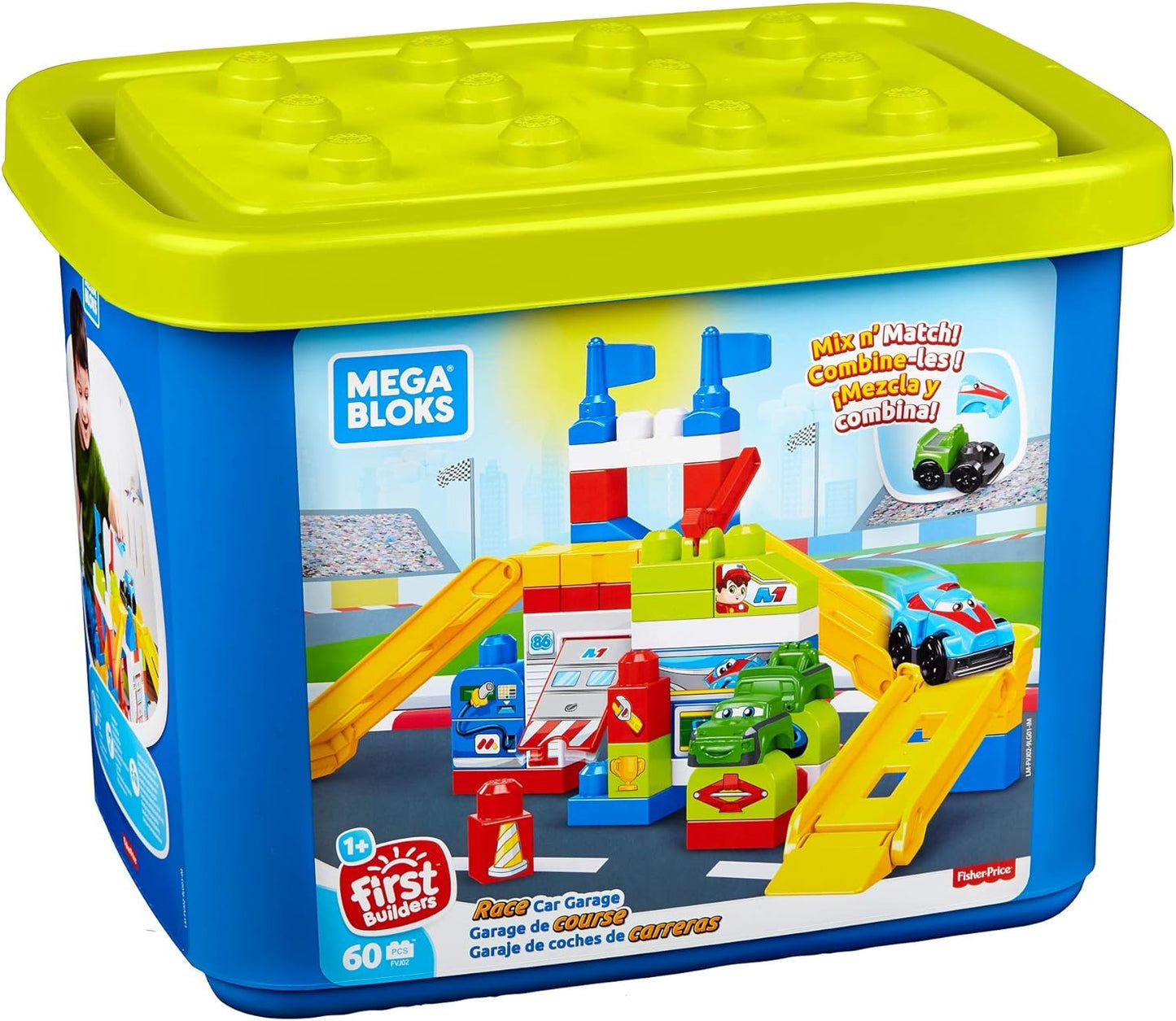 Fisher Price Mega Bloks - Rice car garaža 60 delova